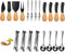 20 Pieces Charcuterie Board Accessories Spreader Knife Set Cheese Butter Spreader Knife Charcuterie Utensils with Wooden Handles Mini Serving Tong...