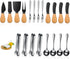 20 Pieces Charcuterie Board Accessories Spreader Knife Set Cheese Butter Spreader Knife Charcuterie Utensils with Wooden Handles Mini Serving Tong...