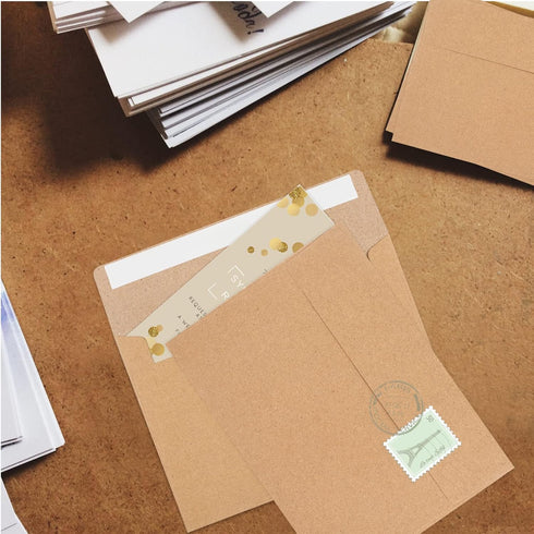 70 Packs A2 Invitation Envelopes, Brown Kraft Envelopes, Envelopes for 4.5x5.5 Cards, Envelopes for Invitations, Envelopes Self Seal for Photos RS...