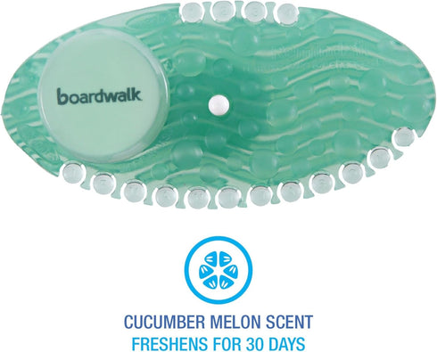 Boardwalk CURVP010I060M02AAS8100 Solid Curve Air Freshener - Cucumber Melon Fragrance, Green (10/Box)...