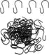 50PCS S Shaped Hooks 1 Inch Mini Ornament Storage Hooks for Hanging Jewelry Small Kitchenware Potted Plants, Black...