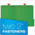 Pendaflex Fastener Folders, 2 Fasteners, Letter Size, Green, 1/3 Cut Tabs in Left, Right, Center Positions, 50 per Box (22140GW)...