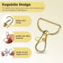 25 Pcs Metal Swivel Clasp Hooks 1 Inch D Ring Keychain Making Kit Lanyard Snap Hooks Keychain Clip Hooks Lobster Claw Clasps for Lanyard Making, P...