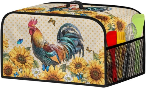 Chicken Sunflower Crock Pot Dust Covers Oval Fits 6-8 qt Oval Slow Cooker Cover Dustproof Kitchen Appliance Accessories...