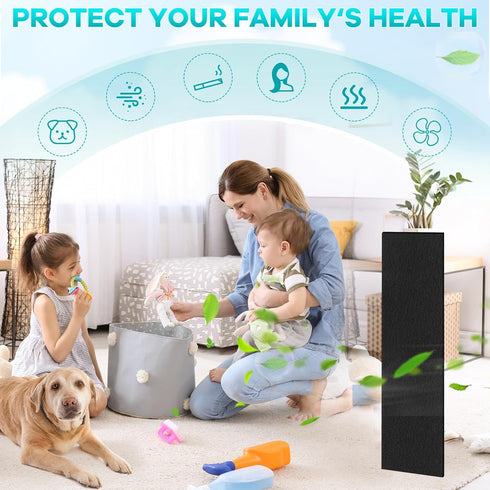 8 Sheets FLT5000 Activated Carbon Filter Wool Replacement for Compatible with G-G Air Purifiers AC5000?AC5000E?AC5250PT?AC5350B?AC5350BCA?AC5350W?...