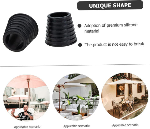 2 Pcs Rubber Umbrella Ring Patio Table Umbrella Poles Smaller Umbrella Pole Patio Parasol Hole Ring Plug Umbrella Base Patio Umbrella Hole Ring Um...