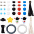 Magibeads 47Pcs Astronauts Airship Star Silicone Focal Beads 15mm Round Beads Big Silicone Rings Crystal Rhinestone Spacers Tassel Pendants Crafts...