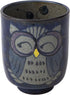 ????(Saikaitoki) Hasamiyaki 83972 Yunomi Cup (Large), Hand-painted Owl Pattern, Blue...