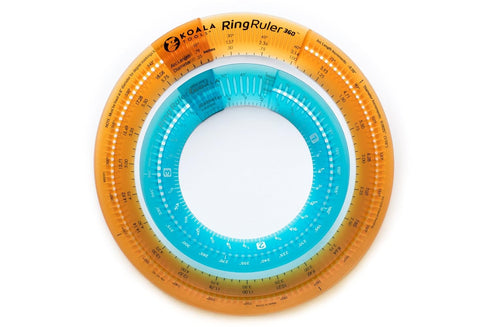 Koala Tools | Ring Ruler Combo Pack - Circle Stencil & Templates Tools | 1"- 3.5" & 3" - 6" Adjustable Diameter - Geometric Tool for Drawing Circl...
