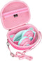 Mchoi Hard Case Suitable for Riwbox CT-7 Pink/for Jack CT-7S Cat Green 3.5mm/ for iClever IC-HS01 Bluetooth Wireless Over-Ear Headphones Headset f...
