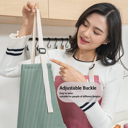 V-shine Women Kitchen Apron with Hand Wipe Pockets Adjustable Neck for Cooking Baking...