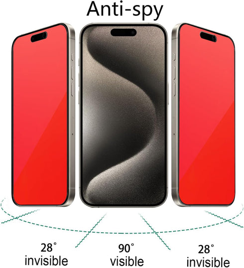 2 Pack Matte Anti-Blue Privacy Tempered Glass for iPhone 15 Pro Max Anti-glare Anti-Spy Screen Protector Anti-Peeping Film Colorful 6.7 inch......