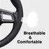 Amiss Car Nappa Leather Steering Wheel Cover, Car Interior Accessories, 2PCS Segmented Steering Wheel Protector, Universal 99% Car Wheel Cover Pro...