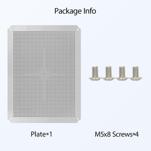 LeMotech Mounting Plate for Junction Box, ABS Plastic Internal Panel w/Screws for Installation on Electrical Box with Latches 15.75"x11.81"...