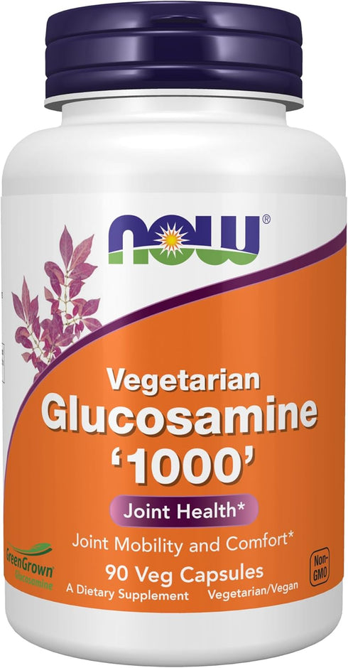 NOW Supplements, Glucosamine '1000' (GreenGrown® Glucosamine), Vegetarian, 90 Veg Capsules...