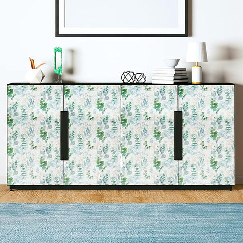 Arthome Peel and Stick Wallpaper Leaf Floral Self-Adhesive Contact Paper 17"x120" Removable Decorative Vinyl Wall Paper for Bedroom,Living Room,Ca...
