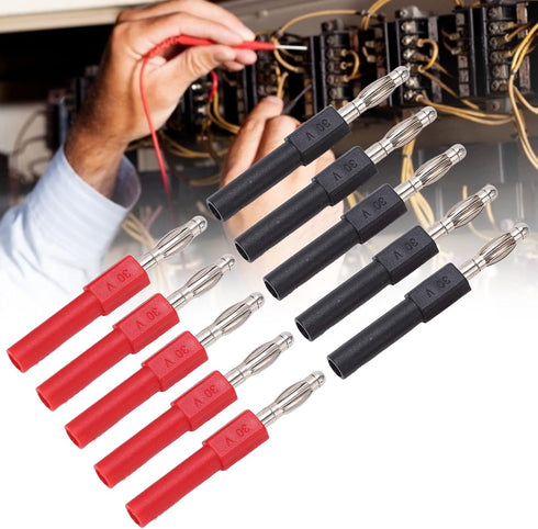 5Set J.20012 Banana Plug Connector 4mm Male to 2mm Female Multimeter Banana Plug Connector Adapter for Multimeter Test Leads Probes...