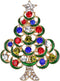 BriLove Women's Vintage Inspired Crystal Merry Christmas Holiday Wreath Brooch Pin...