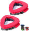 Spin Mop Brush Scrub Compatible with O Cedar Rinseclean 2 Tank System, 2Pcs Spin Right Triangle Scrubber Brush Spin Mop Replacement Scrub Brush He...