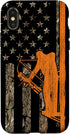 iPhone X/XS Bow Hunting Tree Stand Deer Hunter American Flag Camouflage Case...