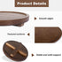 9" Round Decorative Tray Wood Bathroom Counter Organizer Farmhouse Kitchen Decor Wooden Riser for Soap Dish, Perfume, Candle, Sponge, Walnut...