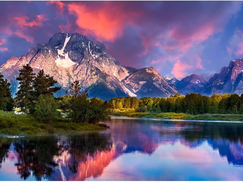 Lxmsja 5D Mountain Lake Scenery Diamond Art Painting Kits for Adults, Landscape Diamond Art, Full Round Drill Crystal Rhinestone Embroidery Craft ...