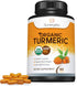 Sunergetic USDA Certified Organic Turmeric Supplement – Includes Organic Turmeric & Organic Black Pepper – 1,400mg of Turmeric per Serving - 180 C...