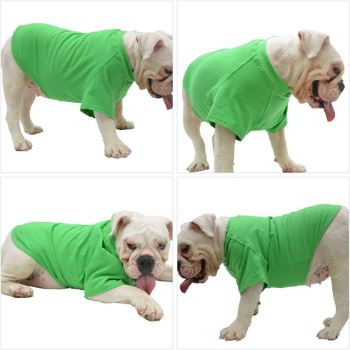 Lovelonglong Pet Clothing Dog Costumes Basic Blank T-Shirt Tee Shirts for Small Dogs Green S...