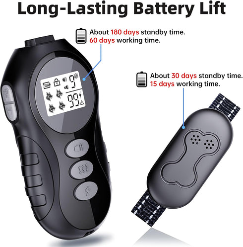 Rechargeable Dog Training Collar with Remote - Waterproof Dog Shock Collar, E Collar, for 20-150 lb Dogs, with Flashlight, Beep, Vibration, Shock ...
