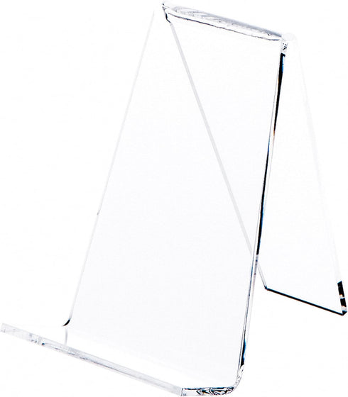 Plymor Clear Acrylic Book Easel with 1.125" Flat Ledge, 3.625" W x 4.25" D x 4.875" H (2 Pack)...