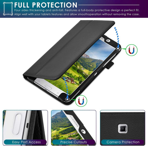 DETUOSI Slim Case for Samsung Galaxy Tab 4 7.0" 2014 (SM-T230/T231/T235), Ultra Thin Lightweight Folio Folding PU Leather Full-Body Protective Tab...