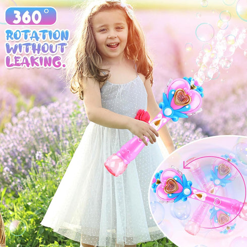 Beria Toys for Girls: Princess Toy Bubble Wand, Birthday Gifts for 3 4 5 6 7 8 Years Old Girl, Bubbles Machine Fairy Wands for Kids Light Up with ...
