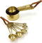 XINLI Measuring cups and spoons set, stainless steel with durable copper plating, plus brown leather buckle...