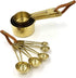 XINLI Measuring cups and spoons set, stainless steel with durable copper plating, plus brown leather buckle...