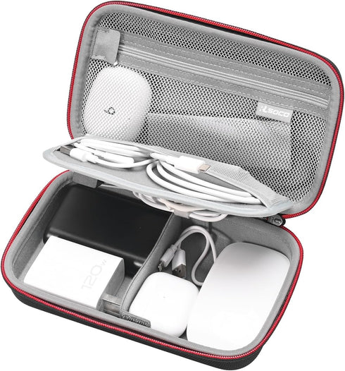 RLSOCO Travel Storage Bag for Small Gadgets/Cables/Charger/Adapter Power Bank/Hard Drive/SD Card (Black)...