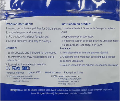 Freestyle Sensor Covers 40Pack, Libre 1/2/3 Sensor Covers Waterproof Sensor Patches for Enlite Medtronic Guardian CGM Tape, Non-Adhesive on The Ce...