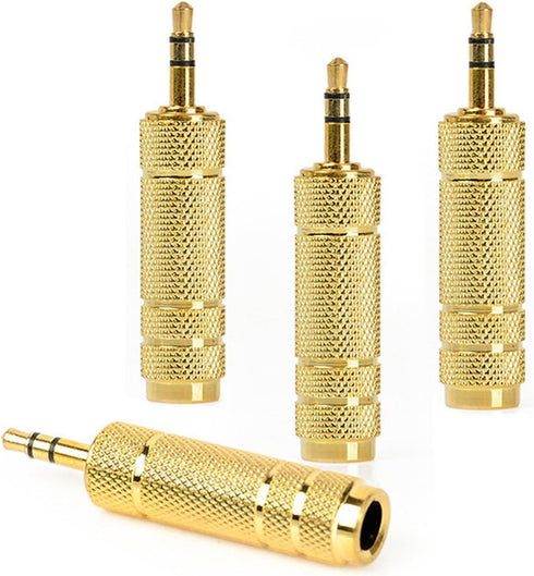 4pack 3.5mm to 1/4 Adapter 1/8 Male to 1/4 Female Headphone Jack Adapter Stereo Audio Adapter Jack Plug......