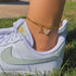 VIROMY 14K Gold Plated Dainty Butterfly Initial Ankle Bracelets Handmade Cuban Chain White Butterfly A-Z Alphabet Letter Initial Anklets Personali...