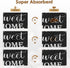 Coffee Mat for Countertops, Black White Grey Buffalo Grid Dish Drying Mat 2 Pcs for Kitchen Coffee Bar Accessories, Fit Under Coffee Maker Espress...