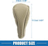 Car Shift Knob Cover Universal Vehicle Interior Shift Gear Cover Trim Accessories Zipper Style Decorative Faux Leather Beige...