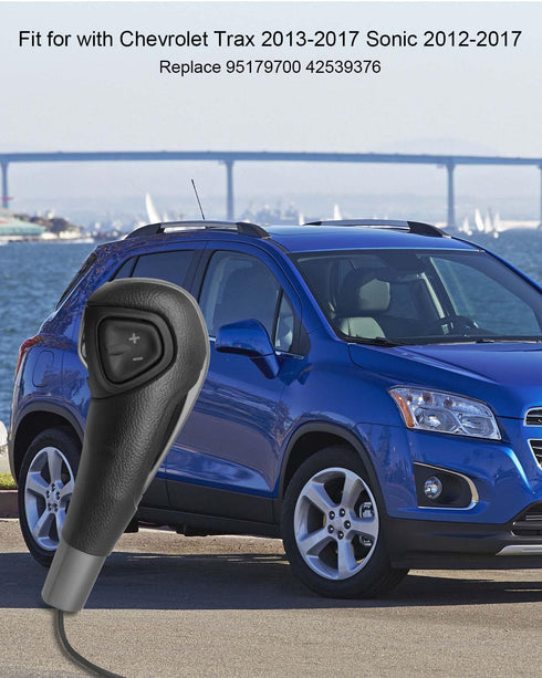 Automatic Transmission Gear Shift Knob Fit for Chevrolet Trax 2013-2017 Sonic 2012-2017, Handle Shift Lever Gear Shifter Knob with Button Replace ...