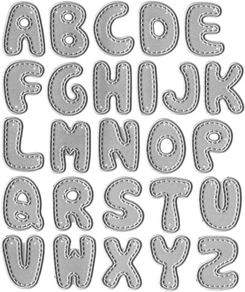 Metal Dotted Line Capital 26 Alphabet Cutting Dies, Spelling Letters Die Cuts for Card Making Stencil Embossing Tool Scrapbooking DIY Etched Craft...