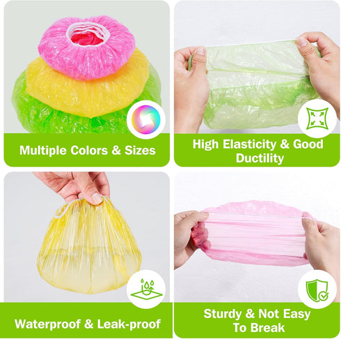 Bowl Covers Reusable Elastic Plastic Wrap for Food Storage Fresh Keeping Stretch Bags Bowl Covers for Bread Proofing Alternative to Foil for Famil...