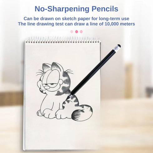 Stylus Pen for iPad, 2 in 1 Stylus Pen Universal for iPad/iPhone All Capacitive Touch Screens, Pencil Writing On Paper for Children/Student(Black+...