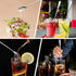 Long Handle Iced Tea Spoon, 9-inch Stainless Steel Cocktail Mixing Stirrers Spoon Coffee Spoon Ice Cream Spoon Bar Cocktail Shaker Spoon Stirrers ...