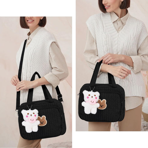 Baby Diaper Bag Tote, Mommy Bag Cute Baby Nappy Bag Crossbody Travel Diaper Tote Multifunction Baby Storage Bag...