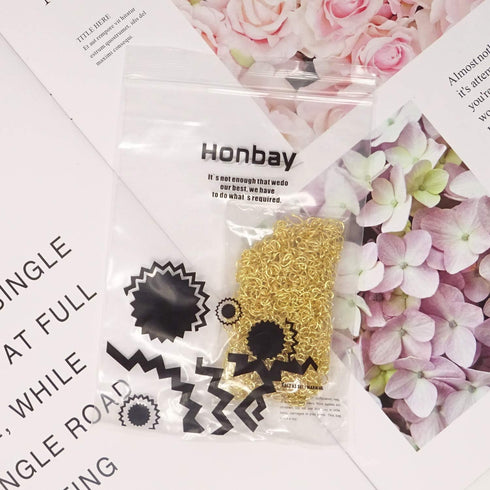 Honbay 100PCS 50mm/2inch Extender Chain Jewelry Necklace Bracelet Anklet Extension Chain Extension tails(Gold)...