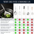 KAYCROWN Skimmer Slotted Spoon, 304 Stainless Steel Ladle/Strainer for Cooking and Frying, Pasta Strainer/Frying Spoon for Kitchen and Colander...