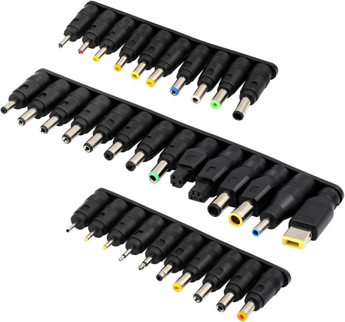 Universal 34pcs DC Connectors Plug Kit DC Power Adapter Connector, 5.5 x 2.1mm female Base...