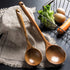 2 Pcs Wooden Spoon Ladle for Cooking Spoons Best Non Toxic Kitchen Tools -14 inch Long Kitchen Cooking Utensil & 11 inch Best Wood Spoons Large De...